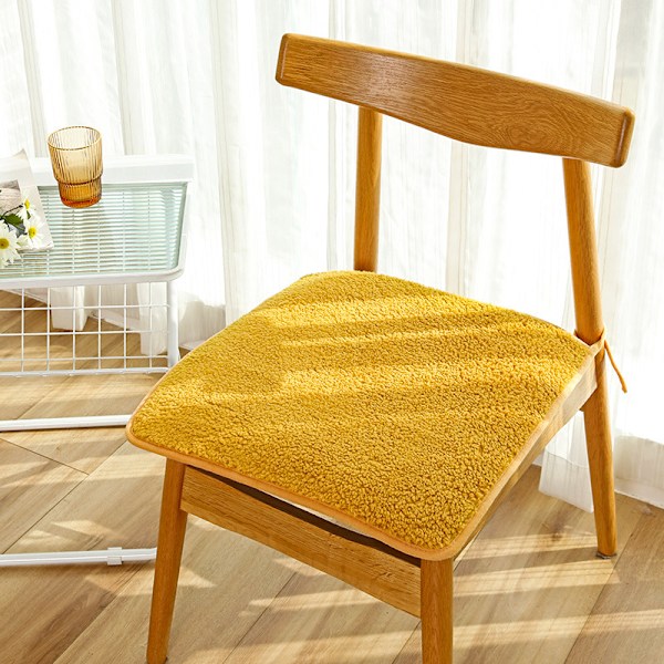 ludddyna vinter kontor långdyna skopall stolsdyna Lamb down yellow 50*50