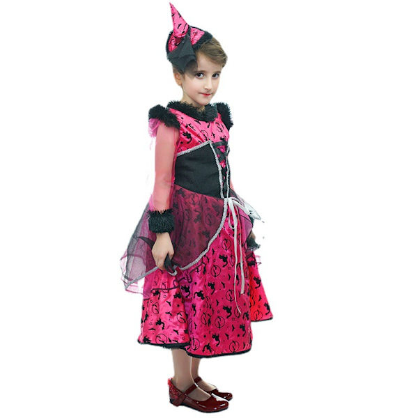 Halloween häxa rollspel fest kostymer för tjejer påsk L#roseo 140-152CM