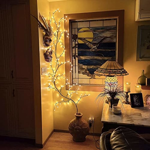 belyst Willow Vine Tree Lights med Plug 144 LEDs EU-kontakt warm light