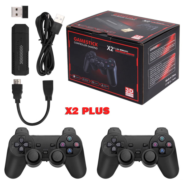 X2 PLUS familyGD10 TV-spelkonsol PS1 öppen källkod 3D-spelsticka Black 64G
