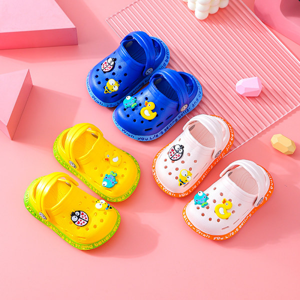 Baby Walking Cartoon Baotou Hole Shoes Soft Sole Beach Length inside17.5cm 29#pink