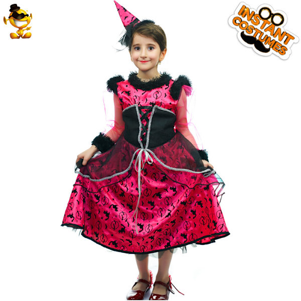 Halloween häxa rollspel fest kostymer för tjejer påsk L#roseo 140-152CM