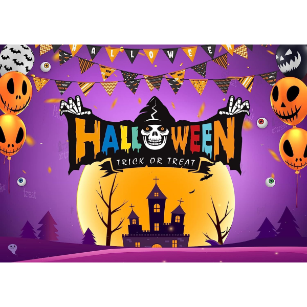 Halloween Banner Pumpa Bat Banner Blod Hand Bakgrund Tyg Style a23 Width 180 * Height 110cm