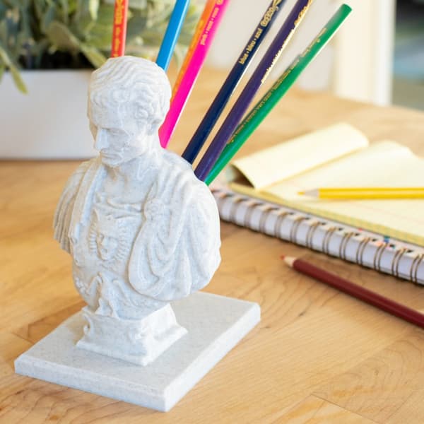 Caesar the Great Figure Design Bordspenna InsertPenHolder Storage pen container 16.5*11.5*9cm