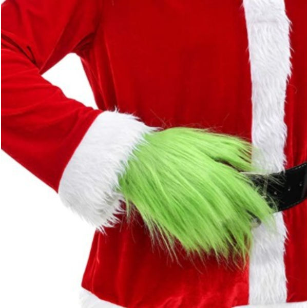 Christmas Green Hair Monster Mask Party Grinch Glove Grinch Mask Green Hair Monster Gloves