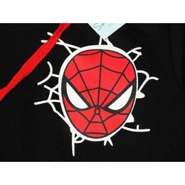 Barn Pojkar Spiderman träningsoverall Luvtröja Huvtröjor Byxor Kläder Black 110cm