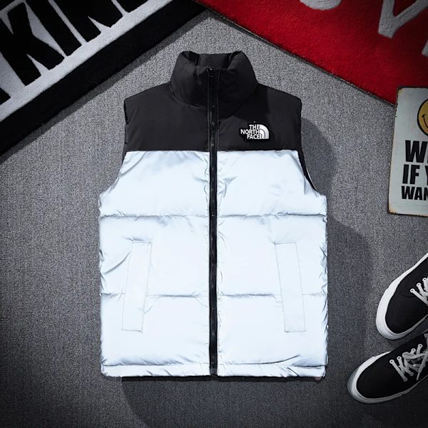 Reflekterande broderi par bomullsväst varma casual grey  reflect light 2XL#70-80kg