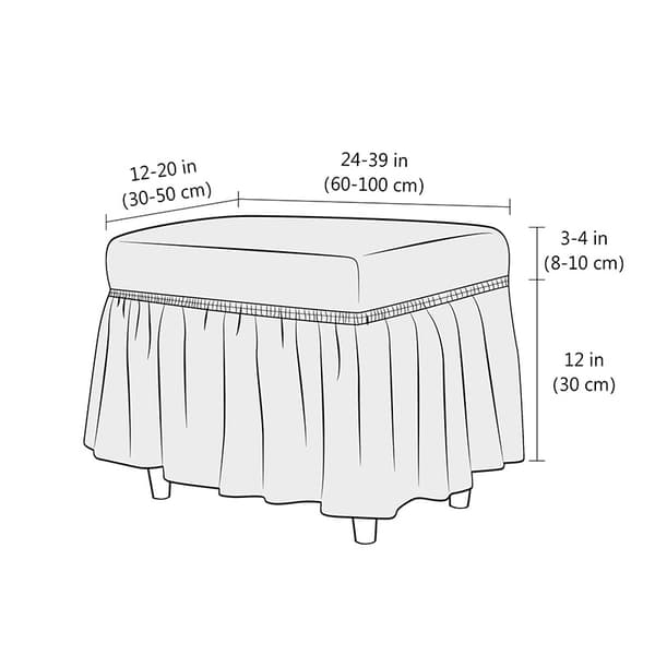 Inklusive Bubble galler kjol nederkant elastiskt cover cover Light gray 22*19*6cm