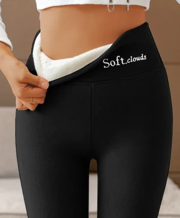Lammdunleggings för värmeskydd höst och vinter black 3XL#
