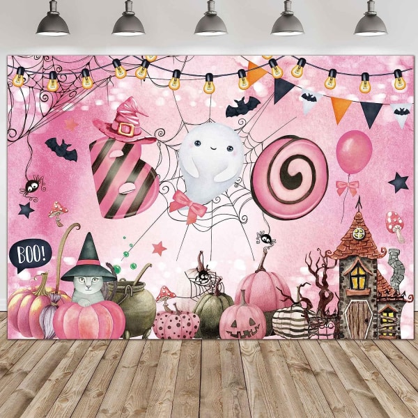 Halloween Banner Pumpa Bat Banner Blod Hand Bakgrund Tyg Style a78 Width 150 * Height 100cm