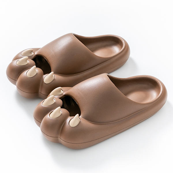 Cat Claw Tofflor Inomhus Hem Par Fötter Känns coola Tofflor brown 40-41#