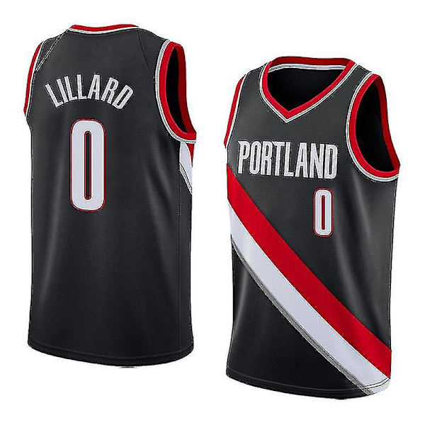 Damian Lillard #0 Baskettröja 21/22 Idrottsuniform för män Black XL