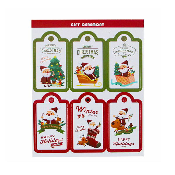 Julklappspappersetiketter Söt härlig juldekoration 1