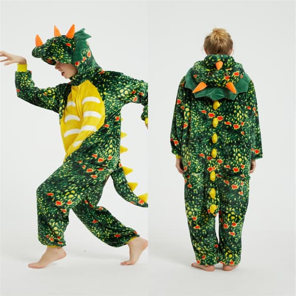 Söt tecknad anime djur pyjamas pyjamas för män och kvinnor Printed Toothless Triangular Dragon 140#
