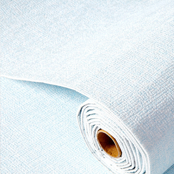 Kiselgur lertapet självhäftande vattentät fuktsäker Linen pattern blue 280x50cm