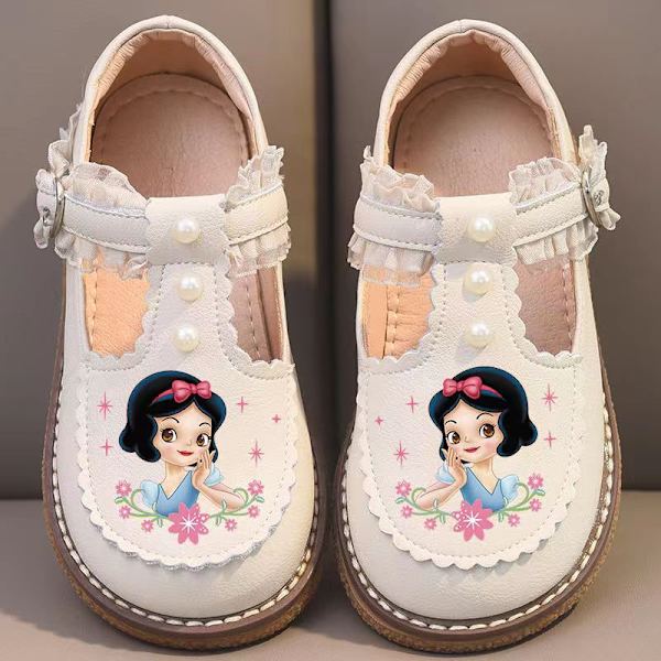 Vår Höst Girls Soft Sole Princess Shoes Halkfria Bean Shoes style 1 34#