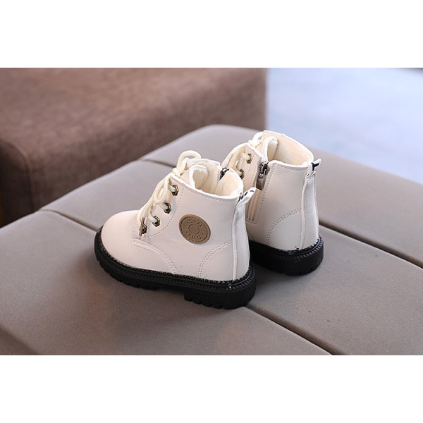 Nya Vinter Baby Snow Boots Barn Mjuk Sole Walking Skor white 25#