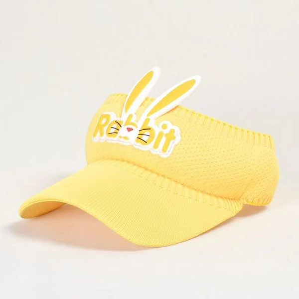 Tecknad barnhatt, solhatt, tom hög hatt, andtungahatt ginger yellow