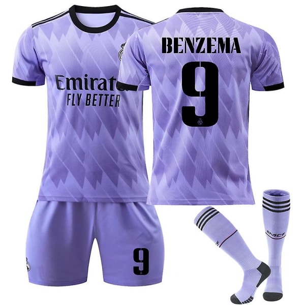 22-23 Real Madrid T-shirt nr 9 Benzema fotbollströja 16