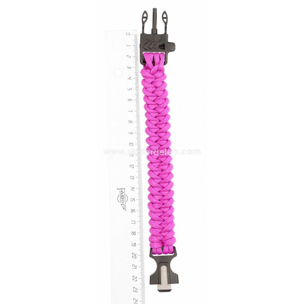 Armband Paracord med tändstål, Rosa