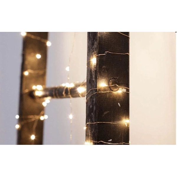 Ljusslinga 20 LED lampor, silverfärgad | Batteri medföljer