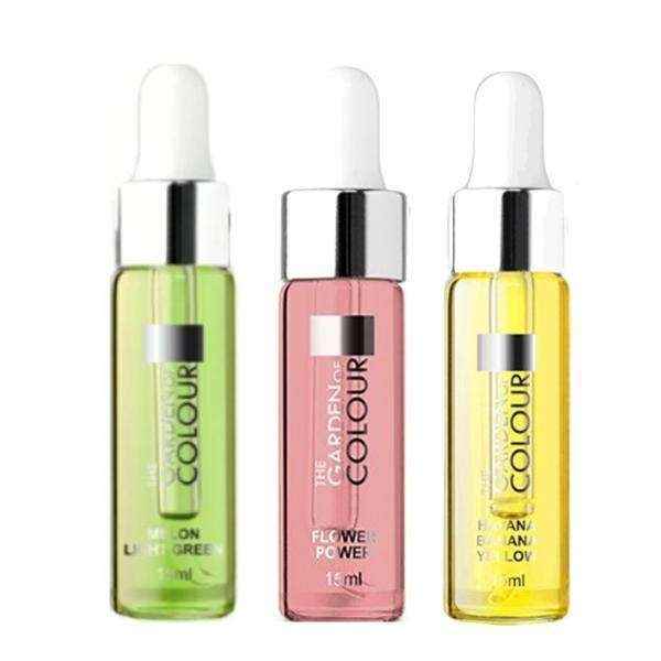 3-pack - Nagelbandsolja - Melon, Blomma, Banan - 15ml multifärg