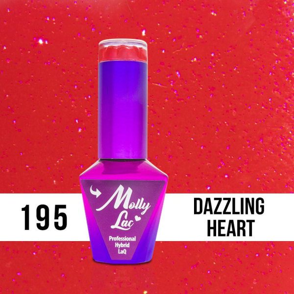 Mollylac - Gellack - Hearts & Kisses - Nr195 - 5g UV-gel / LED Red