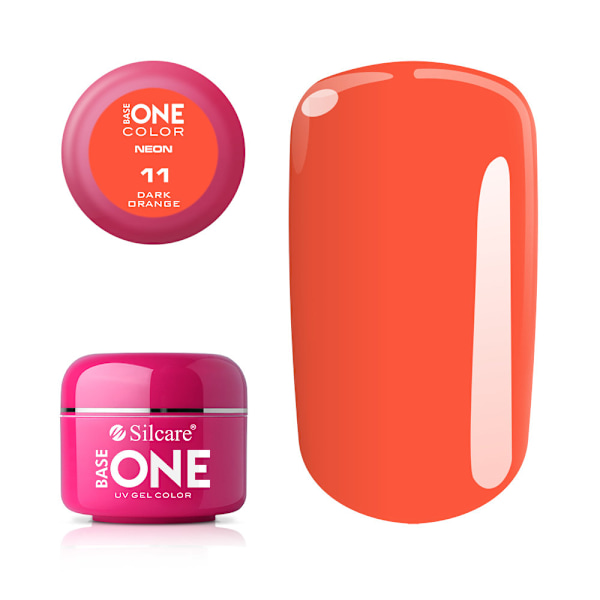 Base one - Neon - Mørk orange 5g UV gel Orange