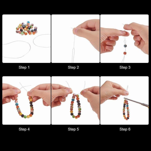 Elastisk tråd för smyckestillverkning - Crystal string Svart