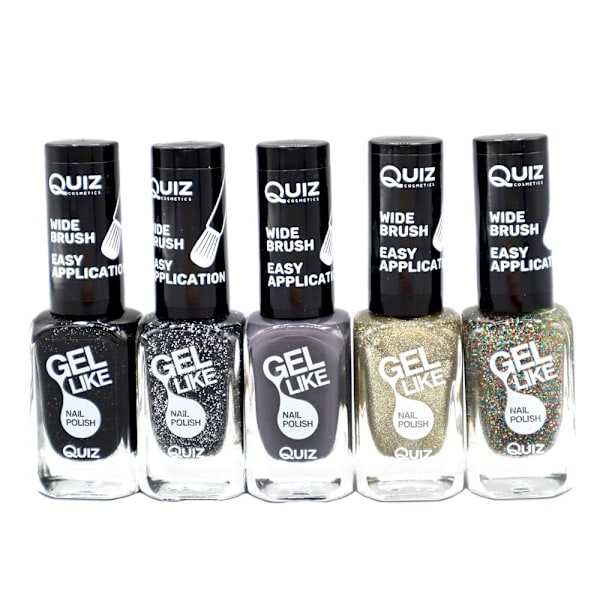 5st nagellack, nail polish - Space multifärg