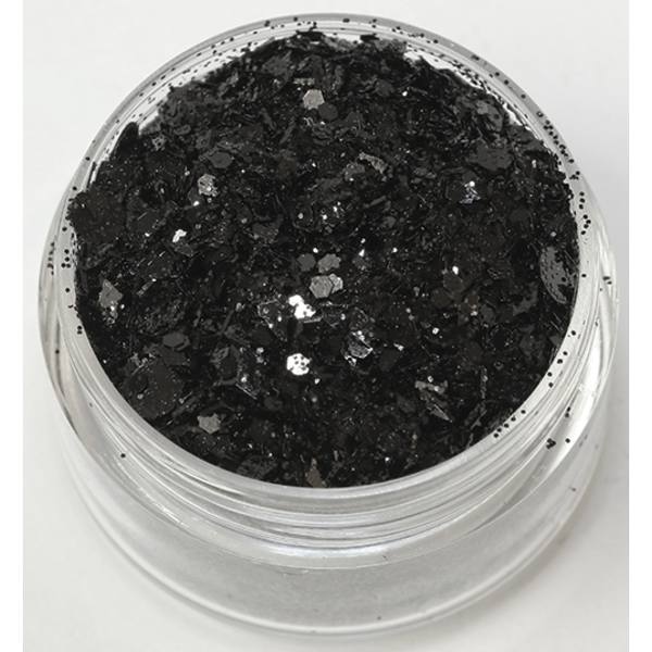 Nagelglitter - Mix - Black delicious - 8ml - Glitter Svart