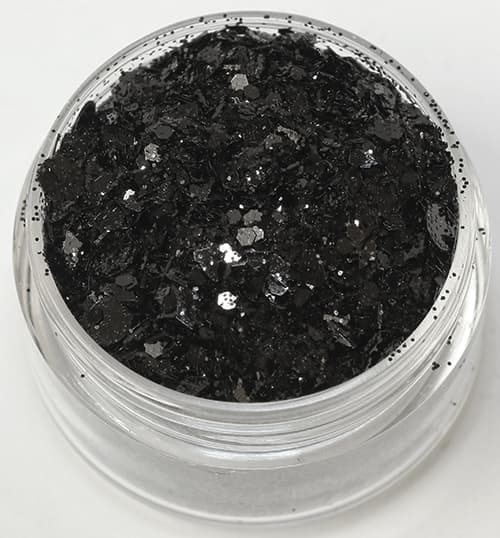 Negleglitter - Mix - Svart deilig - 8ml - Glitter Black