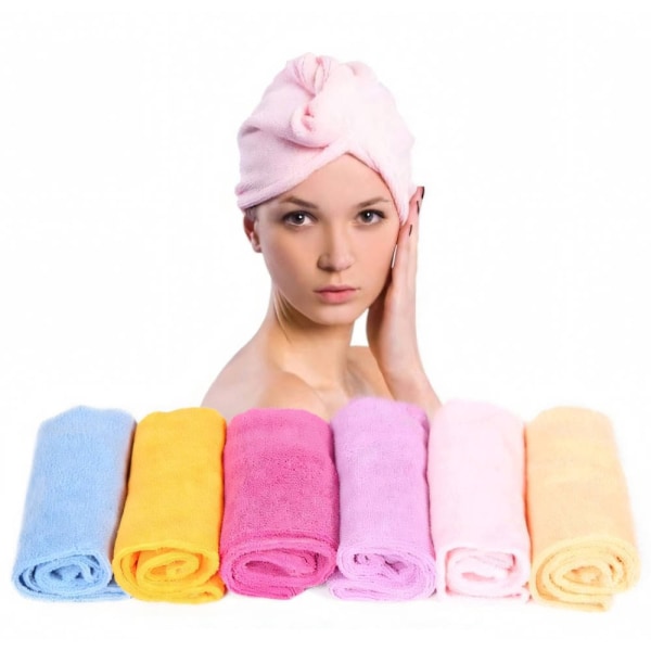 Håndklæde mikrofiber turban - Hår turban Light blue