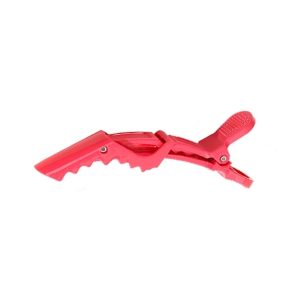 6st hårklämmor Crocodile Clip frisörklämmor Mörkrosa