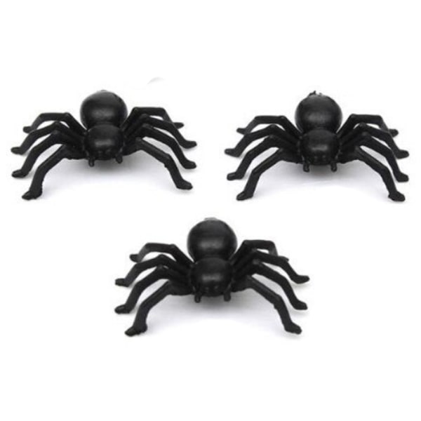 50 stk Edderkopper i plast - Dekorasjon - Halloween