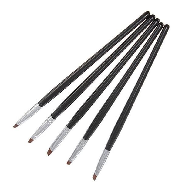 5 stk Akryl/UV Børster negle Black