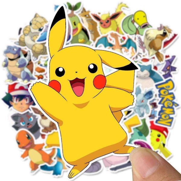 100 tarraa - Pokemon - Piirretty Multicolor