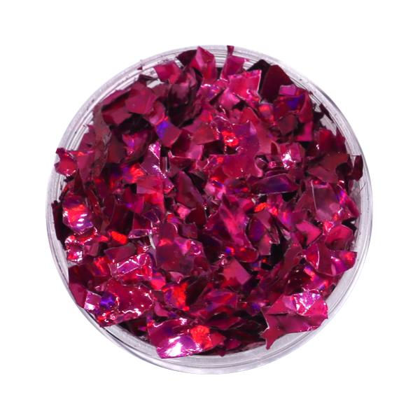 Nagelglitter - Flakes / Mylar - Cerise - 8ml - Glitter Rosa