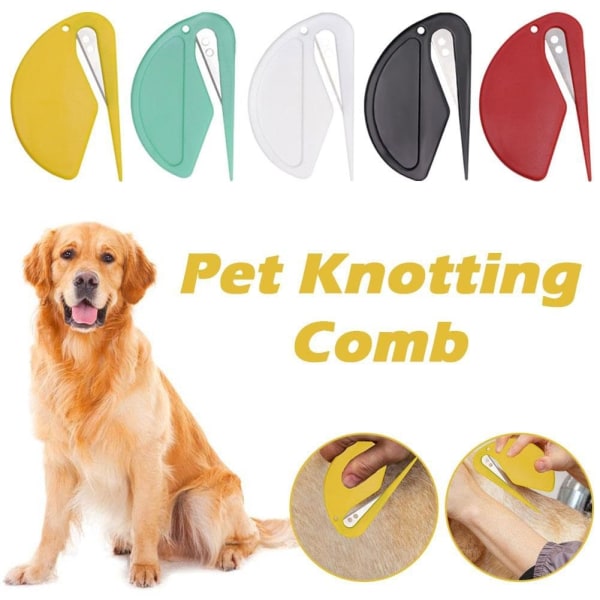 Effektiv & Smärtfri Pälsvård Pet Knotting Comb - Perfekt för hus MultiColor 1-Pack