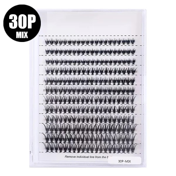 Individuella lösögonfransar - Set natural look volume lash - 30p Svart