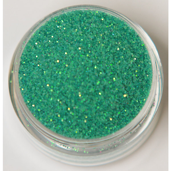 Negleglitter - Finkornet - Grønblå - 8ml - Glitter Green
