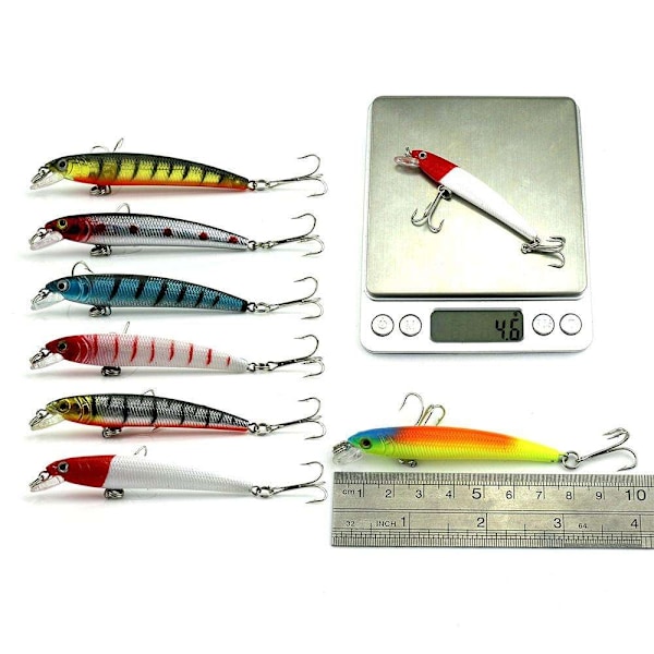 26 fiskelokker wobler, Minnow blandet, Spinnare Multicolor