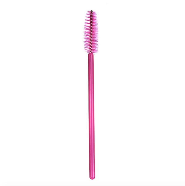 Ögonfransborstar 20-pack 10 cm med vikbart borsthuvud för extensions Cerise