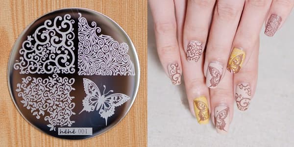 Nail Art Stämpling, Stämpelplatta NR 9