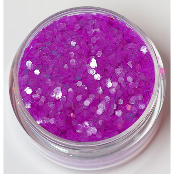 Negleglitter - Hexagon - Jelly lilla - 8ml - Glitter Purple