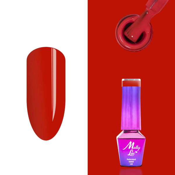 Mollylac - Gelelakk - Bubble Tea - Nr135 - 5g UV gel/LED Red