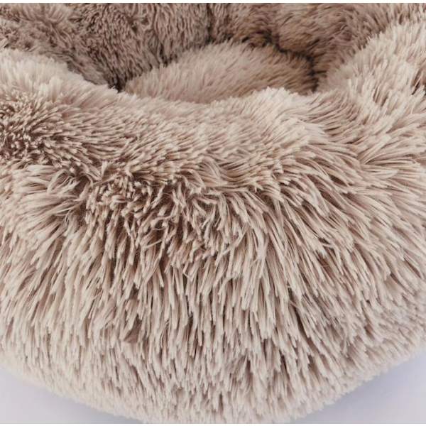 Fluffig Hundbädd / kattbädd, Hundsäng / kattsäng - dogbed/catbed LightGrey 60cm - Ljusgrå