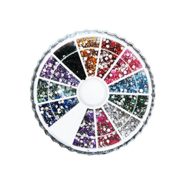 Søm Rhinestone hjul 2mm mousserende sten 12 farver Multicolor