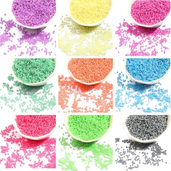 Seed beads - 2mm - 1000st - Färgglada multifärg