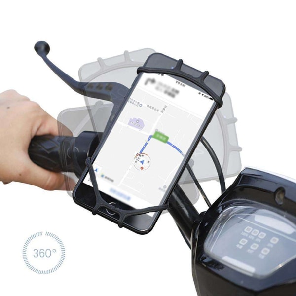 Mobiltelefon Hållare, Fäste för El Scooter Cykel - Barnvagn Svart